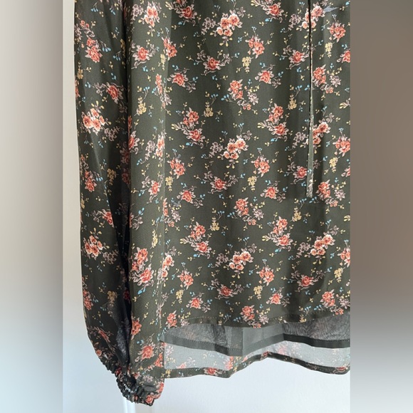 Pleione Smocked Tie Neck Blouse - Picture 6 of 10